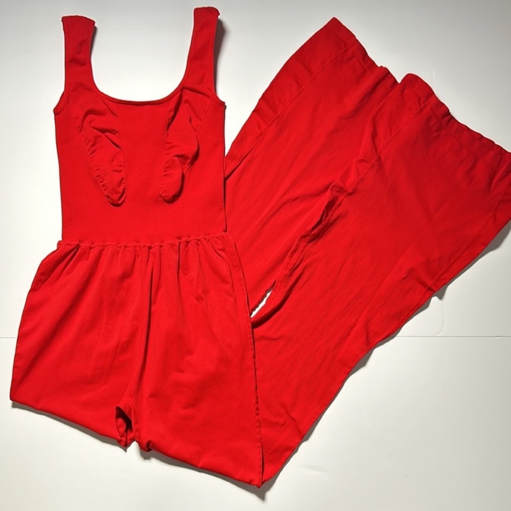 FP Movement Good Karma Flared Onesie Red M/L NWOT